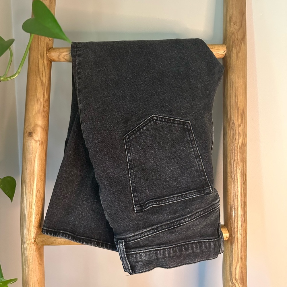 Abercrombie ultra high-rise ankle faded Black Jeans